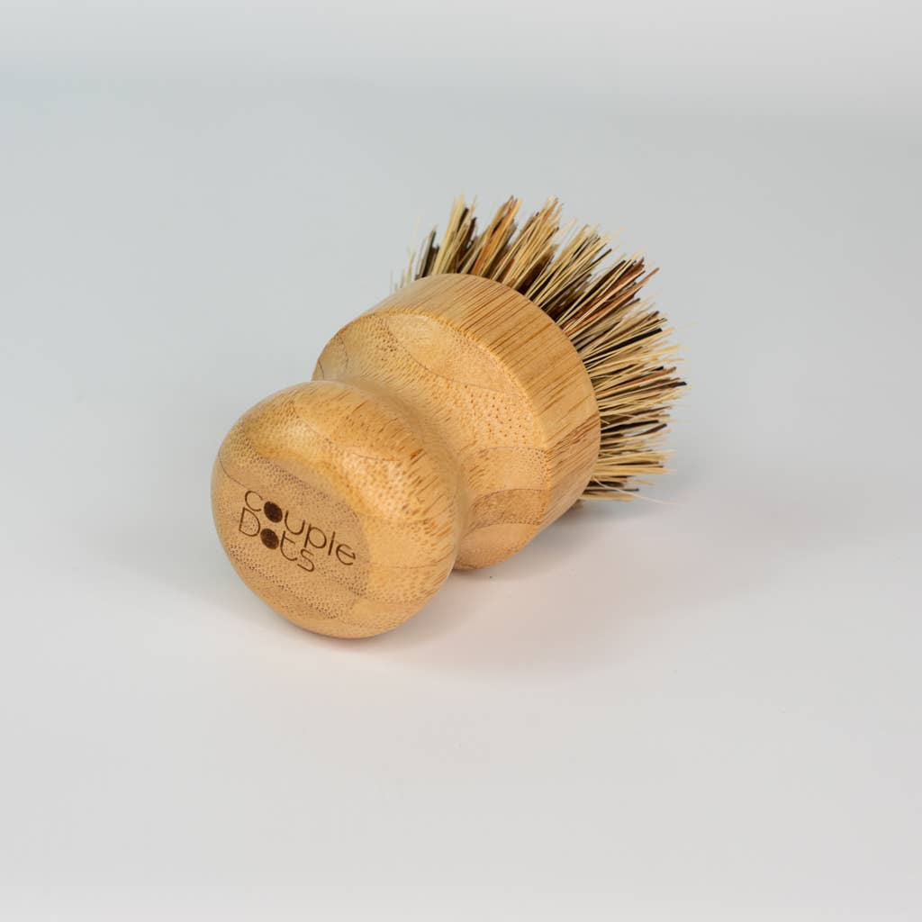 Coconut Mini Scrub Brush Bamboo Dish Scrubber