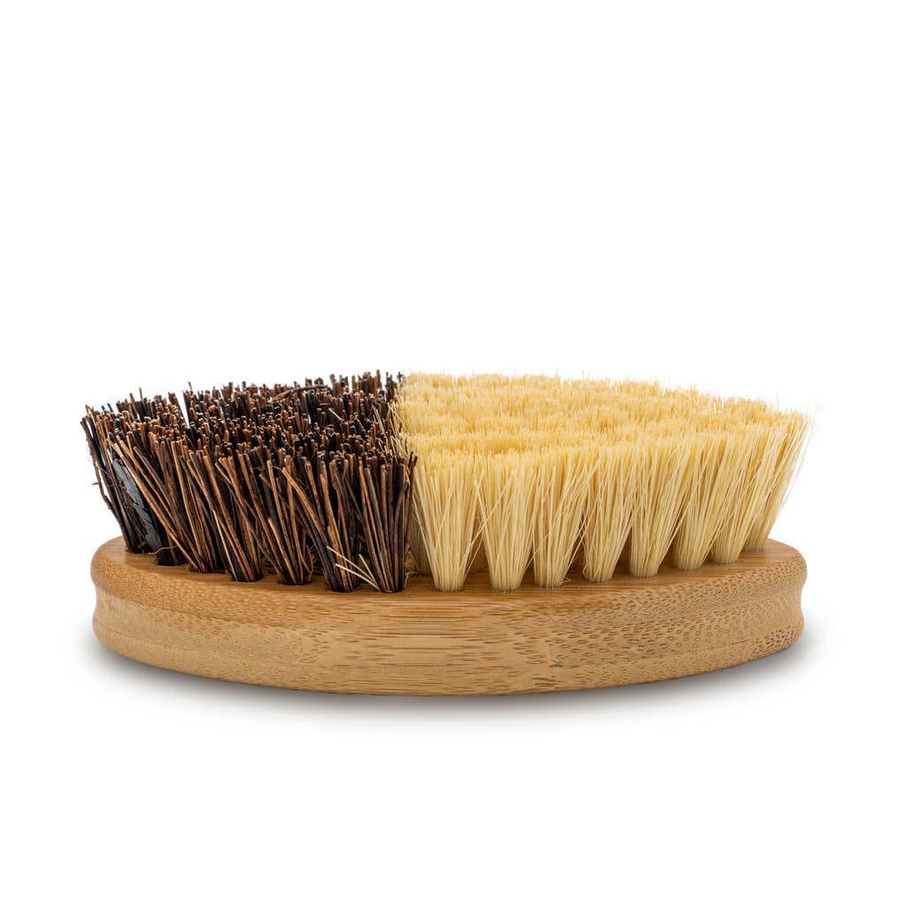 Coconut sisal and bamboo vegetable/fruit cleaning brush