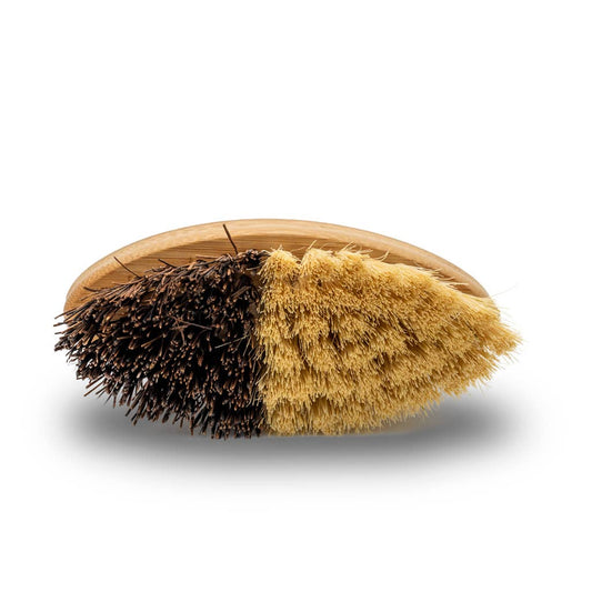 Coconut sisal and bamboo vegetable/fruit cleaning brush