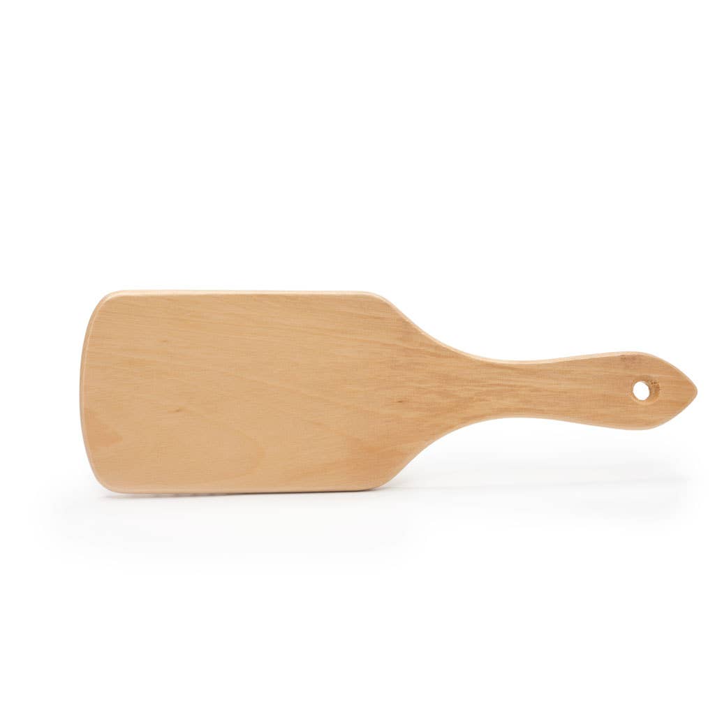 Wooden paddle hair brush