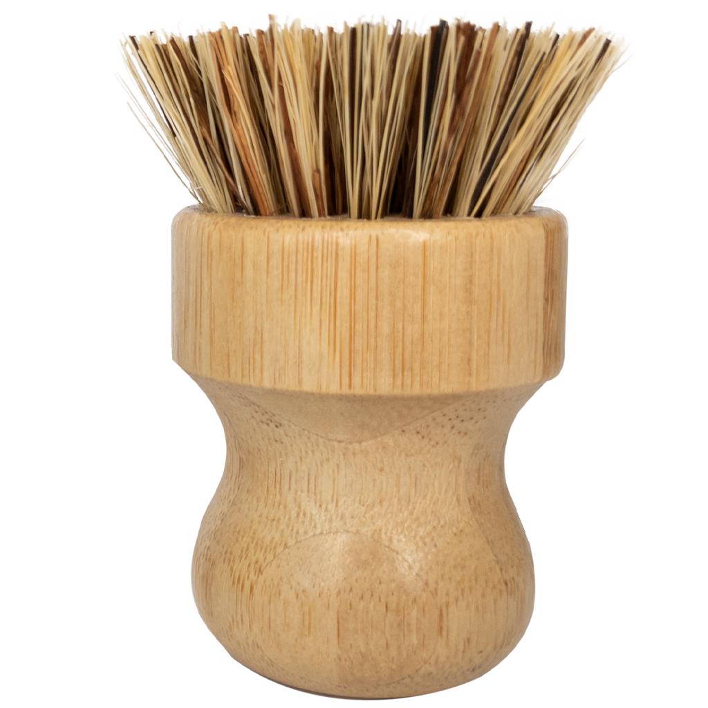 Coconut Mini Scrub Brush Bamboo Dish Scrubber